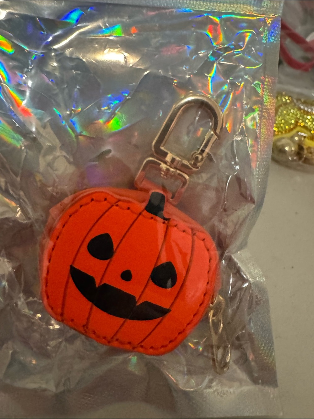 Pumpkin Keychain Bag Charm - Orange